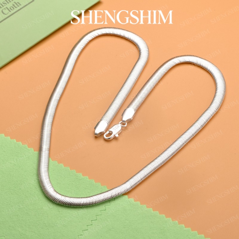 Lobster Clasp Silver - SHENGSHIM, colar com corrente de cobra