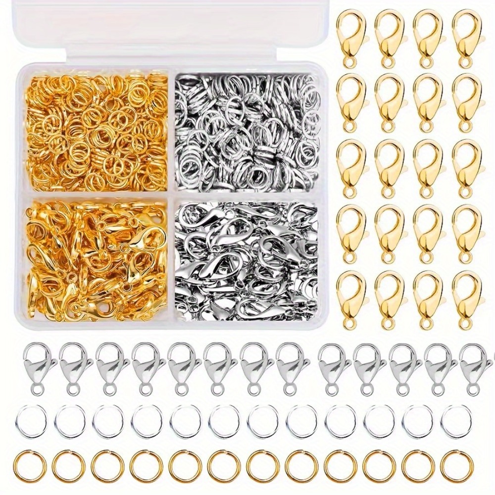 350/500 peças: conjunto combin - Lobster Clasp Silver avaliação e preço